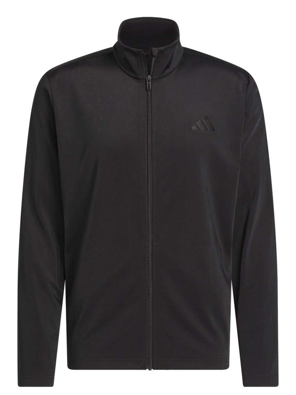 Adidas  Men's Black Zip-Front Tricot Tract Athletic Jacket